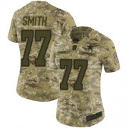 Wholesale Cheap Nike Cowboys #77 Tyron Smith Camo Women's Stitched NFL Limited 2018 Salute to Service Jersey