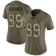 Wholesale Cheap Nike Colts #99 DeForest Buckner Olive/Camo Women's Stitched NFL Limited 2017 Salute To Service Jersey