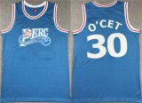 Cheap Men's Perc #30 O'Cet Movie Blue Stitched Basketball jersey