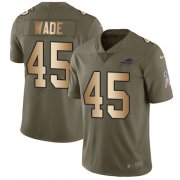 Wholesale Cheap Nike Bills #45 Christian Wade Olive/Gold Men's Stitched NFL Limited 2017 Salute To Service Jersey