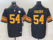 Cheap Men's Pittsburgh Steelers #54 Zach Frazier Black Color Rush Untouchable Limited Stitched Jersey