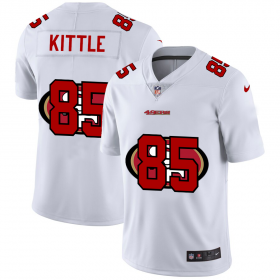 Wholesale Cheap San Francisco 49ers #85 George Kittle White Men\'s Nike Team Logo Dual Overlap Limited NFL Jersey