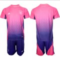 Cheap Men's Germany Custom Pink Purple 2024-25 Away Soccer Jersey Suit