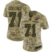 Wholesale Cheap Nike Cowboys #71 La'el Collins Camo Women's Stitched NFL Limited 2018 Salute to Service Jersey