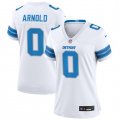 Cheap Women's Detroit Lions #0 Terrion Arnold White 2024 Stitched Jersey(Run Smaller)