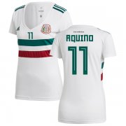 Wholesale Cheap Women's Mexico #11 Aquino Away Soccer Country Jersey