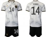 Cheap Men's Germany #14 Schulz White Home Soccer Jersey Suit