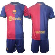 Cheap Men's Barcelona Custom Blue Red 2024-25 Home Soccer Jersey Suit