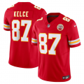 Wholesale Cheap Men's Kansas City Chiefs #87 Travis Kelce Red 2023 F.U.S.E. Vapor Untouchable Limited Stitched Jersey