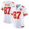Wholesale Cheap Men's Kansas City Chiefs #87 Travis Kelce White 2023 F.U.S.E. Vapor Untouchable Limited Stitched Jersey