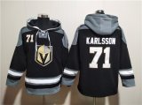 Cheap Men's Vegas Golden Knights #71 William Karlsson Black Ageless Must-Have Lace-Up Pullover Hoodie