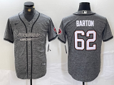 Cheap Men's Tampa Bay Buccaneers #62 Graham Barton Grey Gridiron With Patch Cool Base Stitched Baseball Jersey