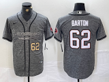 Cheap Men's Tampa Bay Buccaneers #62 Graham Barton Grey Gridiron With Patch Cool Base Stitched Baseball Jerseys