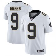 Wholesale Cheap Nike Saints #9 Drew Brees White Men's Stitched NFL Vapor Untouchable Limited Jersey