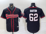 Cheap Men's Tampa Bay Buccaneers #62 Graham Barton Black Cool Base Stitched Baseball Jersey