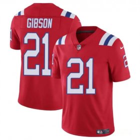 Cheap Men\'s New England Patriots #21 Antonio Gibson Red Vapor Limited Football Stitched Jersey