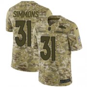 Wholesale Cheap Nike Broncos #31 Justin Simmons Camo Youth Stitched NFL Limited 2018 Salute to Service Jersey
