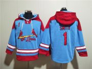 Wholesale Cheap Men's St.Louis Cardinals #1 Ozzie Smith Blue Ageless Must-Have Lace-Up Pullover Hoodie