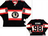 Cheap Men's CHICAGO BLACKHAWKS #98 CONNOR BEDARD CCM CLASSIC NHL BLACK LICENSED HOCKEY JERSEY