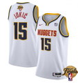 Wholesale Cheap Men's Denver Nuggets #15 Nikola Jokic White 2023 Finals Association Edition Stitched Basketball Jersey