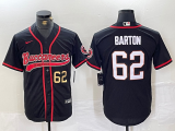 Cheap Men's Tampa Bay Buccaneers #62 Graham Barton Black Cool Base Stitched Baseball Jerseys