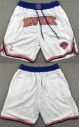 Cheap Men's New Yok Knicks White Shorts