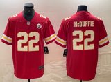 Cheap Men's Kansas City Chiefs #22 Trent McDuffie Red Vapor Untouchable Limited Football Stitched Jersey