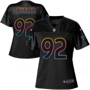 Wholesale Cheap Nike Panthers #92 Vernon Butler Black Women's NFL Fashion Game Jersey
