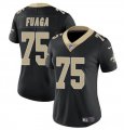 Cheap Women's New Orleans Saints #75 Taliese Fuaga Black 2024 Draft Vapor Stitched Game Jersey(Run Small)