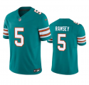 Wholesale Cheap Men's Miami Dolphins #5 Jalen Ramsey Aqua 2023 F.U.S.E Vapor Limited Stitched Football Jersey