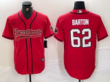 Cheap Men's Tampa Bay Buccaneers #62 Graham Barton Red Cool Base Stitched Baseball Jersey