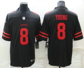 Wholesale Cheap Men\'s San Francisco 49ers #8 Steve Young Black Vapor Untouchable Stitched NFL Nike Limited Jersey