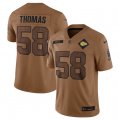 Wholesale Cheap Men's Kansas City Chiefs #58 Derrick Thomas 2023 Brown Salute To Service Limited Football Stitched Jersey