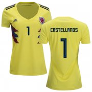 Wholesale Cheap Women's Colombia #1 Castellanos Home Soccer Country Jersey