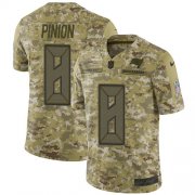 Wholesale Cheap Nike Buccaneers #8 Bradley Pinion Camo Men's Stitched NFL Limited 2018 Salute To Service Jersey