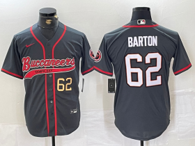 Cheap Men\'s Tampa Bay Buccaneers #62 Graham Barton Grey Cool Base Stitched Baseball Jerseys