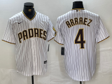 Cheap Men's San Diego Padres #4 Luis Arraez White Cool Base Stitched Jersey