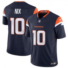 Cheap Men\'s Denver Broncos #10 Bo Nix Navy 2024 Draft F.U.S.E. Alternate Vapor Limited Football Stitched Jersey