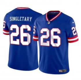 Cheap Men\'s New York Giants #26 Devin Singletary Royal Throwback Vapor Untouchable Limited Football Stitched Jersey
