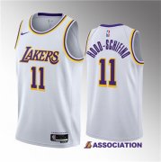 Wholesale Cheap Men's Los Angeles Lakers #11 Jalen Hood-Schifino White 2023 Draft Association Edition Stitched Basketball Jersey